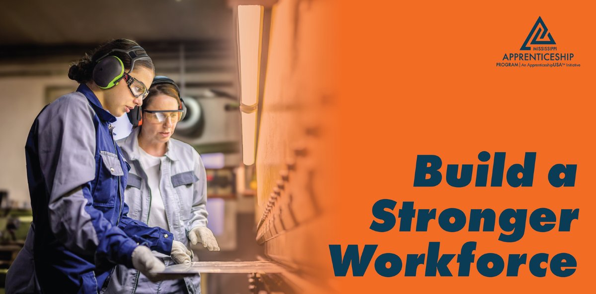 ApprenticeMS's tweet photo. Develop customized, skilled talent and boost employee retention. Discover the powerful benefits of Registered Apprenticeships for your business. Learn more: https://t.co/vBTFC3bcVT #MSApprenticeship #WorkforceDevelopment https://t.co/64gL7o6stn