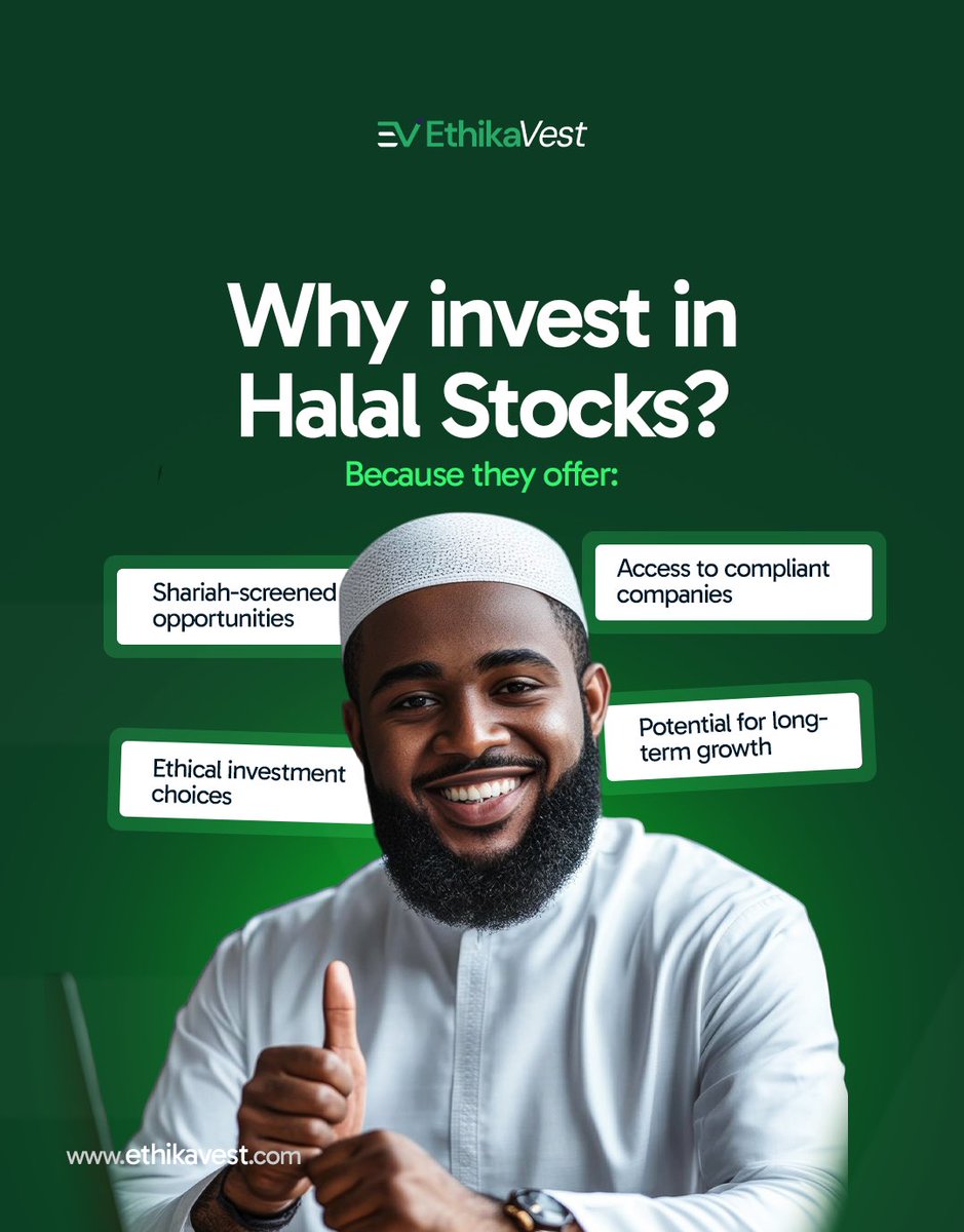 EthikaVest's tweet photo. Why invest in Halal stocks?

Shariah-screened stocks give investors access to companies that meet established Shariah-compliance criteria, with opportunities to explore potential long-term growth.

Explore Shariah-compliant investment opportunities with EthikaVest.

🌐 https://t.co/MkdPBe6h2R
📱 Download the EthikaVest app on Google Play Store or App Store.
