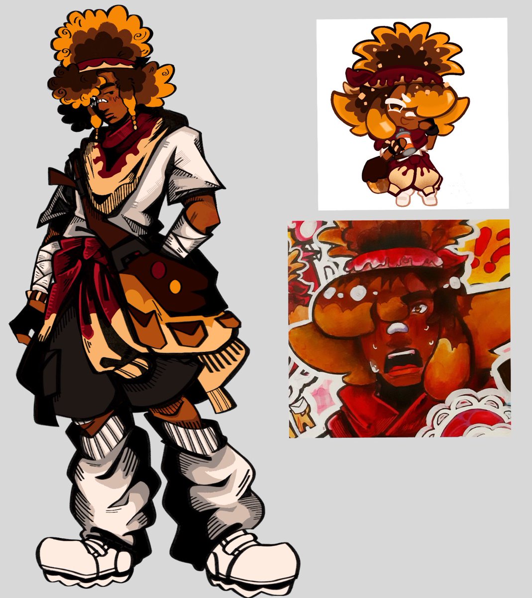 FFIORUSVAMPYRUS's tweet photo. I never noticed how I made 2 full bodies of Burnt Cheesecake Cookie in drastically different art styles anyways this is my baby boy

[ #CrkOc #CookieRunOc ] https://t.co/o34l0L86sH
