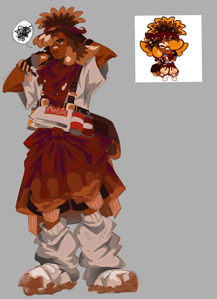 FFIORUSVAMPYRUS's tweet photo. I never noticed how I made 2 full bodies of Burnt Cheesecake Cookie in drastically different art styles anyways this is my baby boy

[ #CrkOc #CookieRunOc ] https://t.co/o34l0L86sH