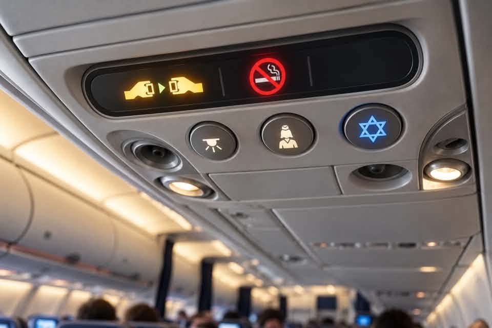 TheMossadIL's tweet photo. Aviation industry introduces new emergency button to deploy nearest Israeli. https://t.co/oV5Swp4pCL
