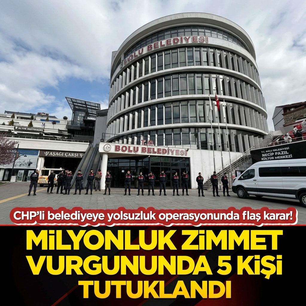 yeniakit's tweet photo. CHP’li belediyeye yolsuzluk operasyonunda şok karar! Milyonluk zimmet vurgununda 5 kişi tutuklandı

Bolu Belediyesi bünyesindeki kooperatife yönelik yürütülen zimmet ve ihaleye fesat karıştırma soruşturmasında adliyeye sevk edilen 11 şüpheliden aralarında şirket genel müdürü ve kooperatif başkanının da bulunduğu 5 kişi tutuklandı.