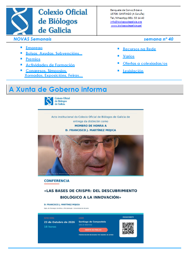 COBGalicia's tweet photo. Info colexiados/as: Novas Semanal. Importante!
#EMPREGO
-#Especialista en #SeguridadAlimentaria
-Técnico/a #TransferenciaTecnología
-#Biólogo/a #autorizacionesambientales
-#Biólogo/a #RedNatura2000
-#Tecnico #espazosverdes
...
Boa fin de seman #biologos #biologas https://t.co/vk5jsopnPp