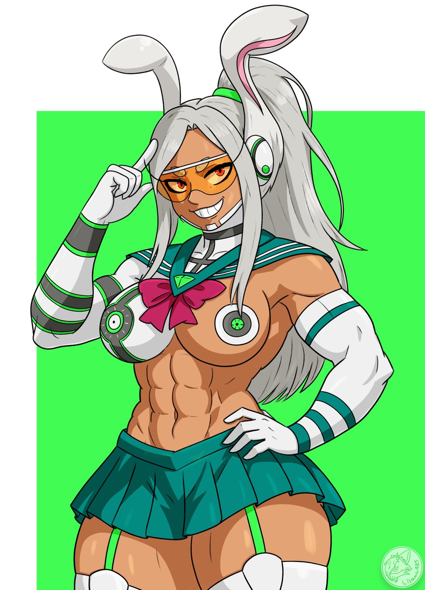 LisamixArt's tweet photo. WARNING: may scratch, bite, and steal your heart. 🔞🧶
Mirko as Shiny Wasabi Kitty 💚🐰

#Mirko #ミルコ #MHA #mirkotober2026 https://t.co/LUmWDgdj2I