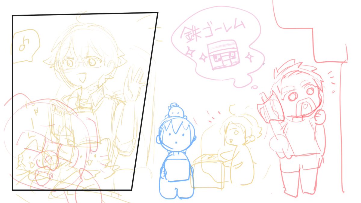 itsukichi_'s tweet photo. これから動画用の素材描くので、ラフと線画置いて奮い立たせます。今日中に色塗り終わってますように٩( ᐛ )و
ラフのおらふくんがお気に入りです⛄️ https://t.co/U4Z2Fw4Tqi