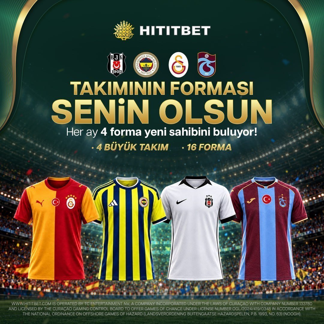 socialhititbetx's tweet photo. 🏆👕 HİTİTBET’TE TAKIMININ FORMASI SENİN OLSUN! 🔥

⚽️ 4 BÜYÜK TAKIM, 16 FARKLI FORMA! 🎯
🎁 Her ay 4 forma sahibini buluyor! Şansını kaçırma! 💛❤️💙🖤

KATILIM FORMU İÇİN TIKLAYINIZ !

🚀 HİTİTBET’TE ÇEKİLİŞ HEYECANI SENİ BEKLİYOR! 🏆🔥

https://t.co/2LFJtITy3A https://t.co/sx9LgSqfuR