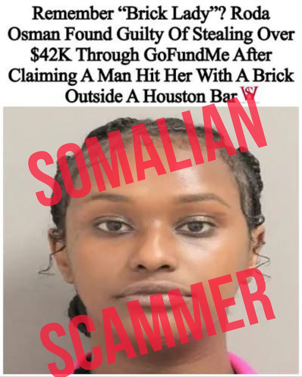 RedJoker6a's tweet photo. I can’t believe these Africans are trying to put this Somali scammer on us and then mention reparations. These weirdos need to stay overseas and stay out of our business. https://t.co/8Xf6G7Oe5f