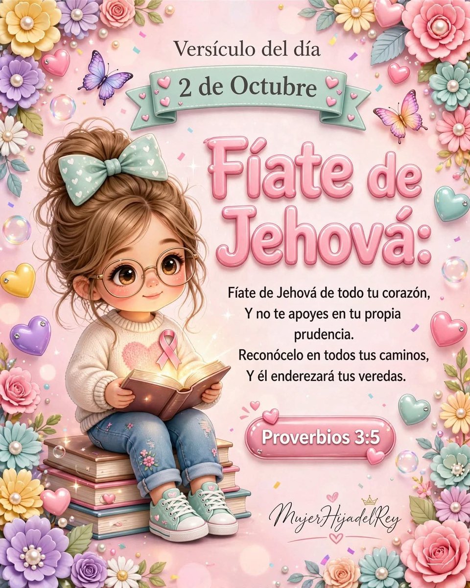 Gallardo_miri23's tweet photo. 💖 Fíate de Jehová 💖
Deja de cargar todo sola 🙏 Cuando sueltas el control y confías en Su corazón, Él endereza cada paso de tu camino. ¡Su plan es perfecto! ✨
#VersículoDelDía #MujerHijaDelRey #Proverbios3 #FíateDeJehová #OctubreRosa https://t.co/3RHL3YBpHf