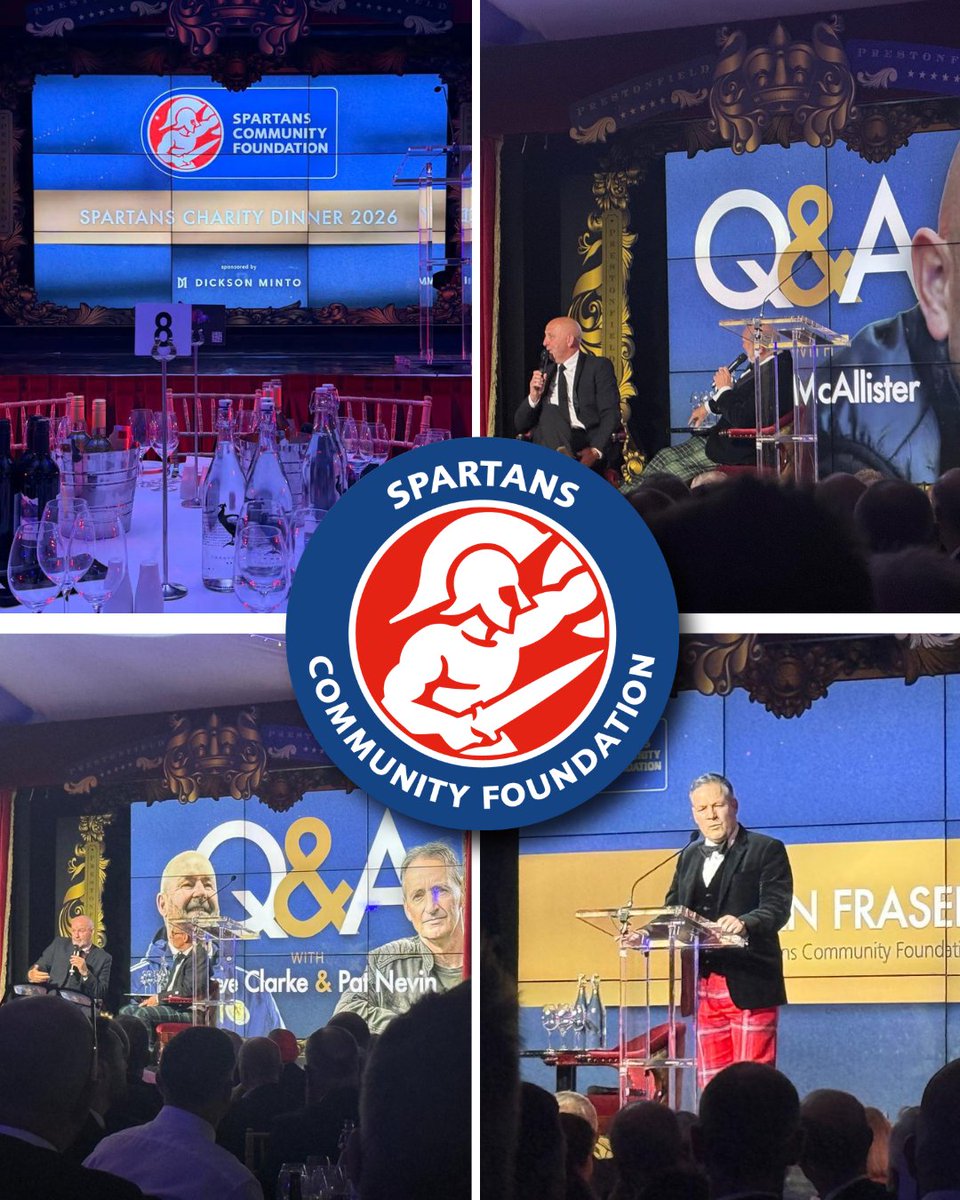 RedpathBruceHQ's tweet photo. A fantastic evening at Prestonfield House supporting @Spartans_CF ๐
An incredible ยฃ222,000 was raised to support the work Spartans does across North Edinburgh.
A brilliant result for a brilliant cause. ๐
๐ธ#NorthEdinburghNews
#Spartans #HereForGood #Edinburgh https://t.co/Zq8kFrU9xi