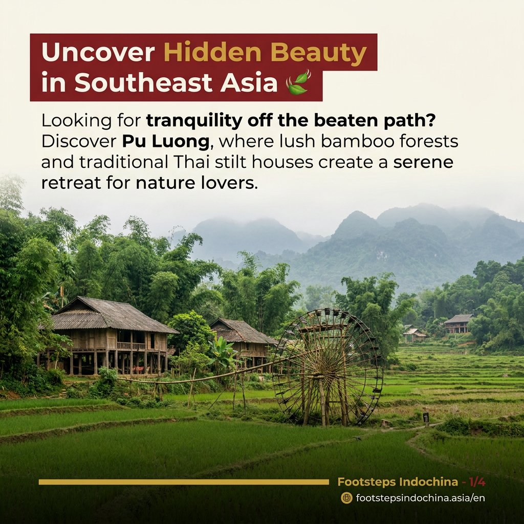 vnfootsteps's tweet photo. Looking for tranquility off the beaten path? Discover Pu Luong, where lush bamboo forests and traditional Thai stilt houses create a serene retreat for nature lovers. https://t.co/qAnVS5uXfh
