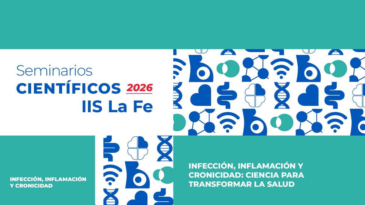 IISLaFe's tweet photo. 🔬 Vuelven los Seminarios Científicos del #IISLaFe 

🟢 Infección, Inflamación y Cronicidad: ciencia para transformar la salud
📅 6/10 | 🕘 9h
📍 Auditórium
🔴 Jornada interna. Asistencia obligatoria de un representante de cada grupo de investigación

➡️https://t.co/cgRMl5KHdr https://t.co/HzaL7z2sgu