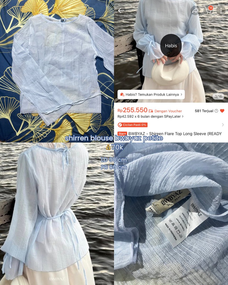 curatedbyfaav's tweet photo. blouse by ody
💰150k

blouse my minols
💰90k

blouse bwbyaz
💰70k

jaket parka uniqlo
💰100k https://t.co/x63Xe079um