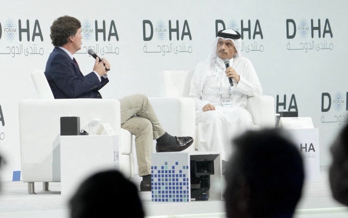 ClearReason's tweet photo. Listen to Tucker Carlson long enough,

and you start believing exactly what Qatar wants you to. https://t.co/AvbtlUhuNd