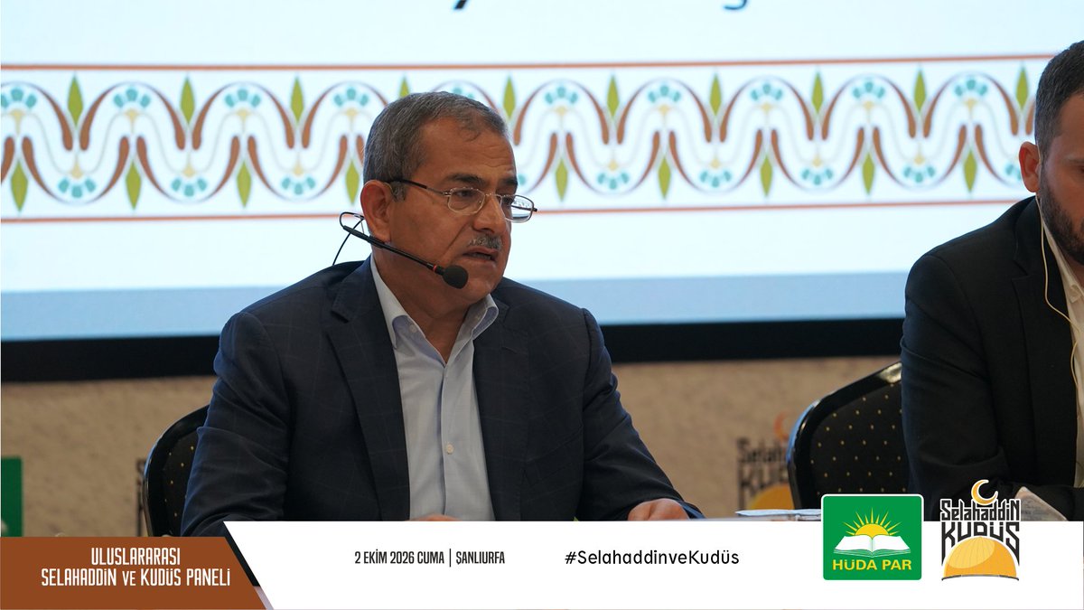 HurDavaPartisi's tweet photo. 📍Uluslararası Selahaddin ve Kudüs Paneli

Dr. Rıza Bukadi, "Tarihten Geleceğe: Selahaddin Eyyûbi'nin Stratejisi ve Bugünün İslam Dünyası" başlıklı sunumunu gerçekleştiriyor.

#SelahaddinveKudüs https://t.co/eRZO3pwarO