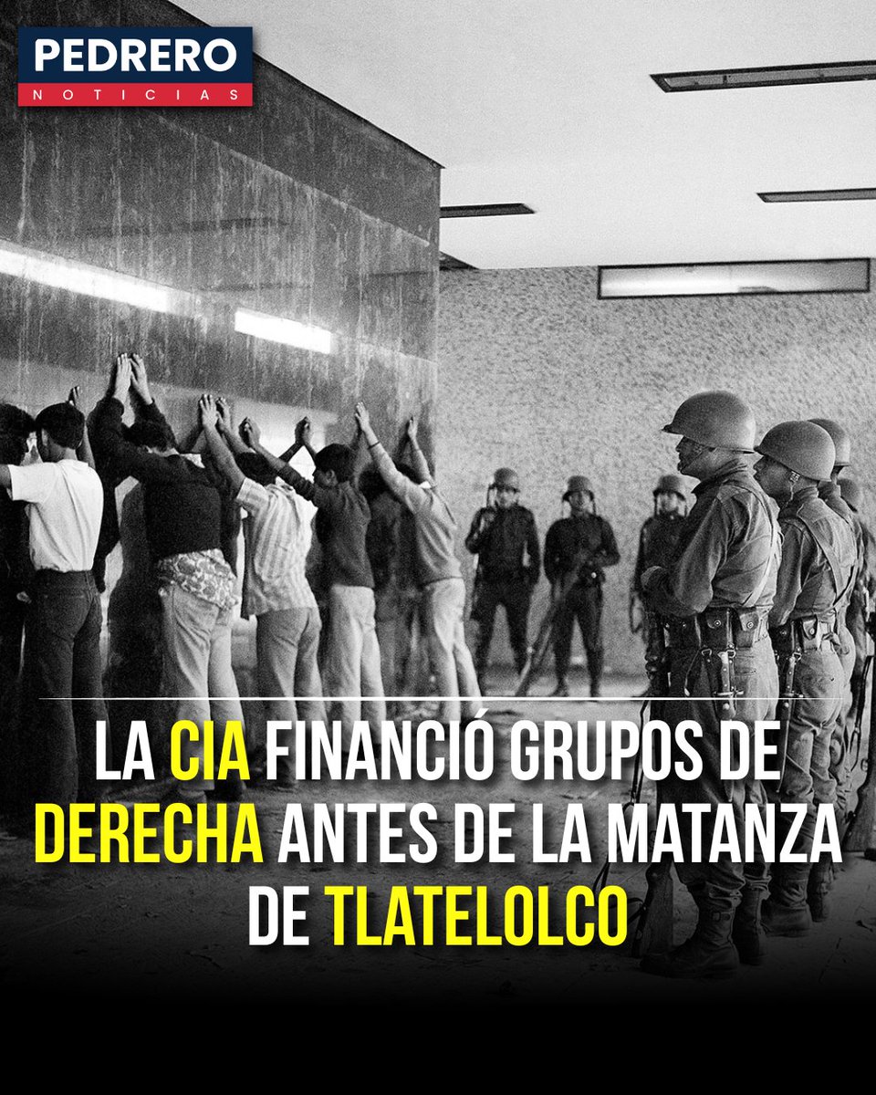 YosoyPedrero's tweet photo. 🚨 OJO | REVELAN QUE LA CIA FINANCIÓ A GRUPOS DE DERECHA ANTES DE LA MATANZA DE TLATELOLCO
La Agencia Central de Inteligencia (CIA) otorgó financiamiento a agrupaciones estudiantiles de extrema derecha en México en los días previos a la matanza de Tlatelolco del 2 de octubre de 1968, según documentos oficiales desclasificados y analizados por el National Security Archive, centro de investigación independiente con sede en Washington.

De acuerdo con la investigación de los analistas Claire Dorfman y Arturo Jiménez-Bacardí, la CIA manejaba al menos cinco proyectos encubiertos a lo largo de dos décadas enfocados en controlar el liderazgo estudiantil en universidades mexicanas. La agencia no solo financió a estos grupos, sino que también buscó influir en el Partido Revolucionario Institucional (PRI), en la Federación Nacional de Estudiantes Técnicos (FNET) y en los líderes estudiantiles del Instituto Politécnico Nacional.

Entre las agrupaciones respaldadas económicamente destacan el Instituto de Investigaciones Sociales y Económicas (IISE) y el Movimiento Universitario de Renovadora Orientación (MURO). La CIA utilizó al IISE como organización de fachada para apoyar publicaciones anticomunistas y como canal para influir en el PRI. El propio IISE impresionó a la estación de la CIA en México al entregar los nombres de 3 mil comunistas mexicanos.