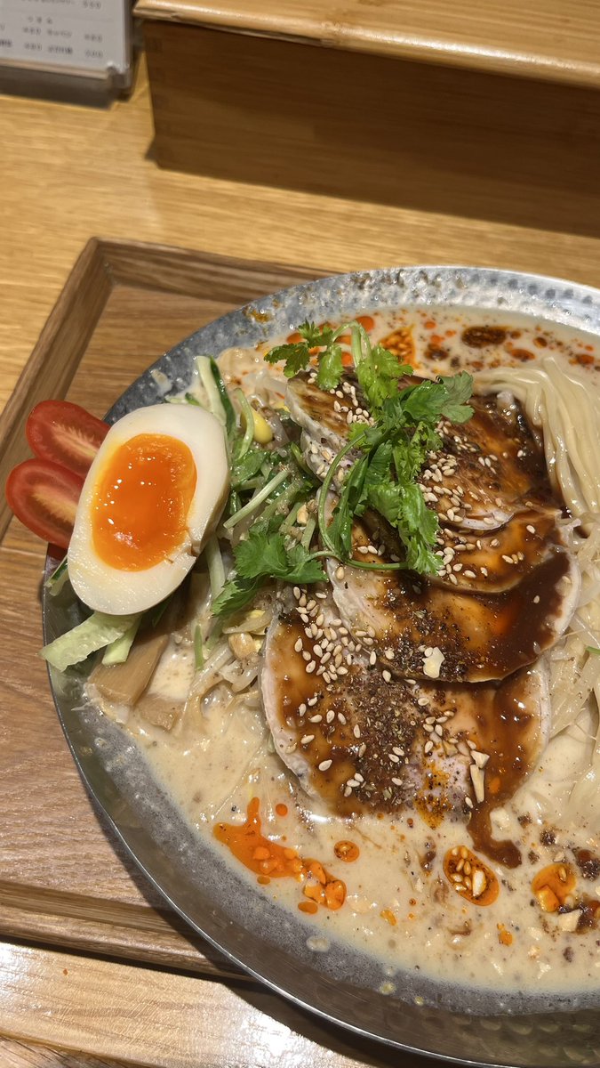 rorihongu's tweet photo. ヨダレ鶏の冷し豆乳担々麺
Xのいろんな投稿見て、期待値上がり過ぎてたのかな…並ばずだったからまだ良いけど https://t.co/gbyHrWRcBR