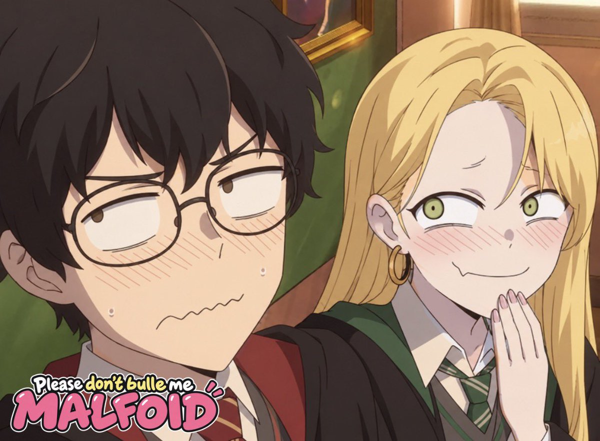 GyaruGlow's tweet photo. Malfoid just can’t stop teasing Potter-kun 😭💢 https://t.co/8RQpmGvu6G