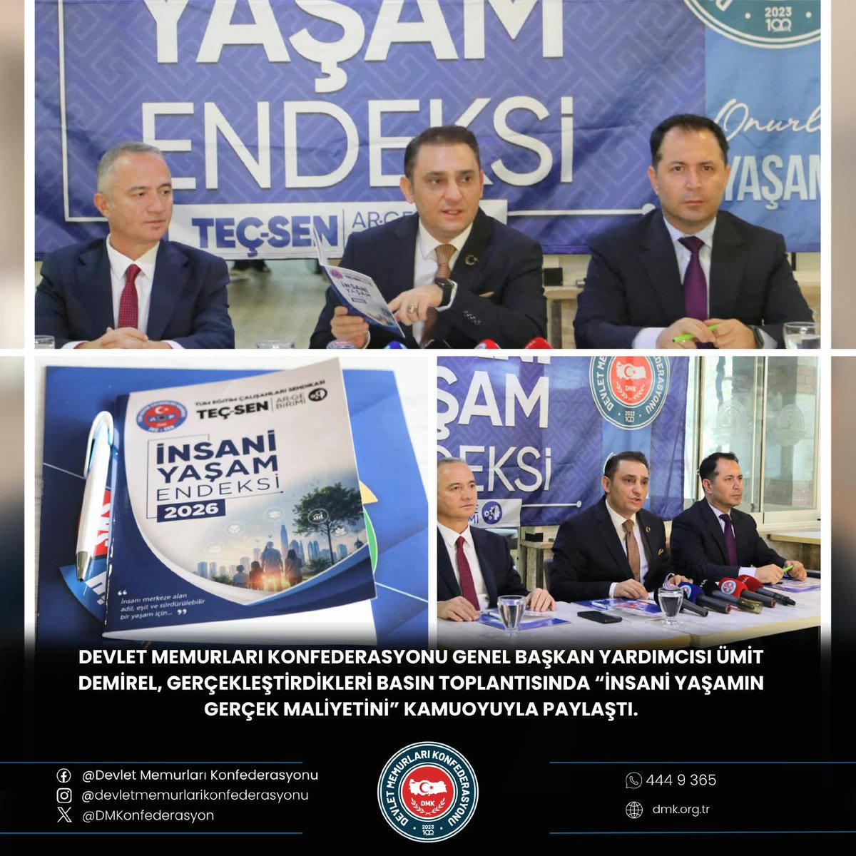 DMKonfederasyon's tweet photo. Devlet Memurları Konfederasyonu Genel Başkan Yardımcısı Ümit DEMİREL, gerçekleştirdikleri basın toplantısında “İnsani Yaşamın Gerçek Maliyetini” kamuoyuyla paylaştı. https://t.co/clBOZEYfHv