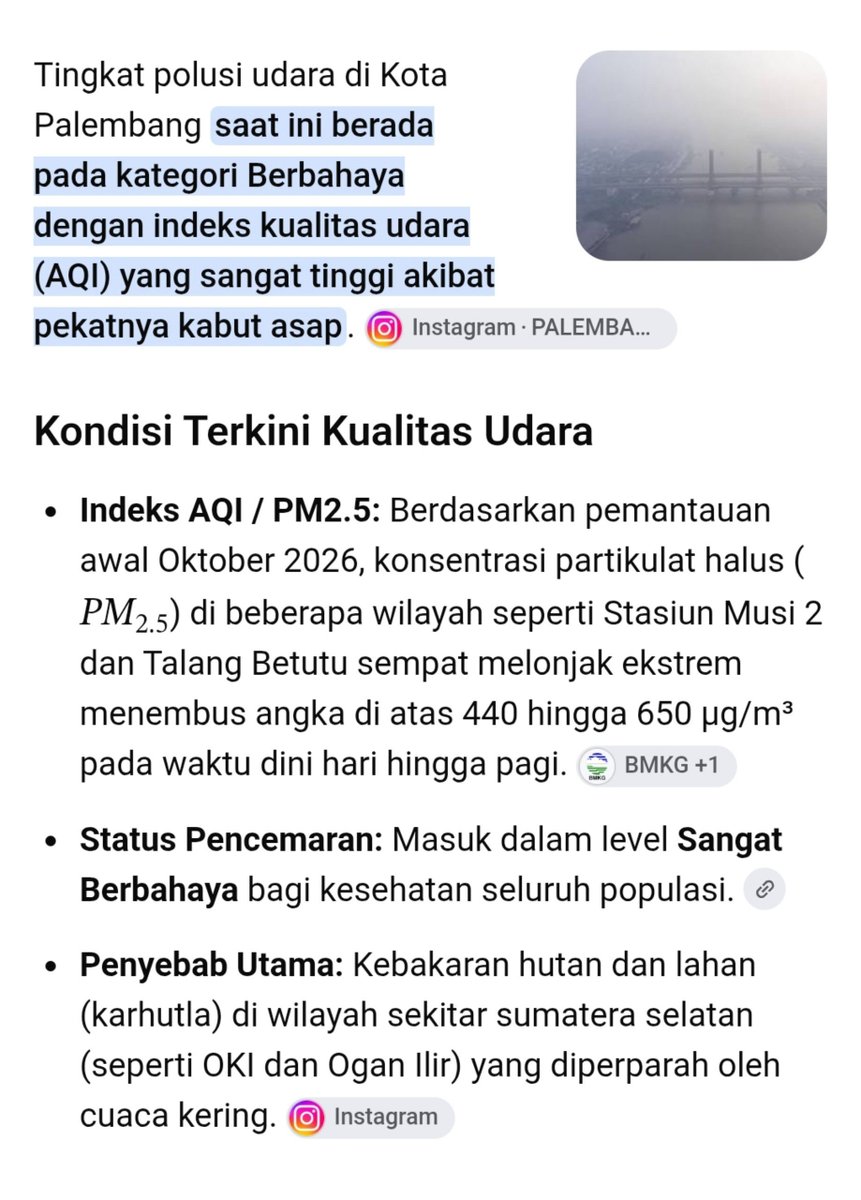 dlitechan's tweet photo. Sumsel butuh perhatian juga
Walaupun tweet ini tidak bisa membantu mengurangi asap yang terjadi, orang orang di Indonesia harus tahu betapa tidak peduli nya para pihak yang harus nya bertanggung jawab menangani asap karhutlah yg justru terjadi setiap tahun.
#PrayForSumsel https://t.co/cBg1Ht0Tc9
