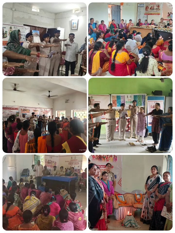 SpSambalpur's tweet photo. On the occasion of Gandhi Jayanti &amp; Shastri Jayanti, an Oath-Taking Programme was organised across all Police Stations of Sambalpur District during the Gram Sabha, reaffirming our collective commitment to the elimination of Child Marriage and Child Labour. https://t.co/Yvdu9uqeuQ