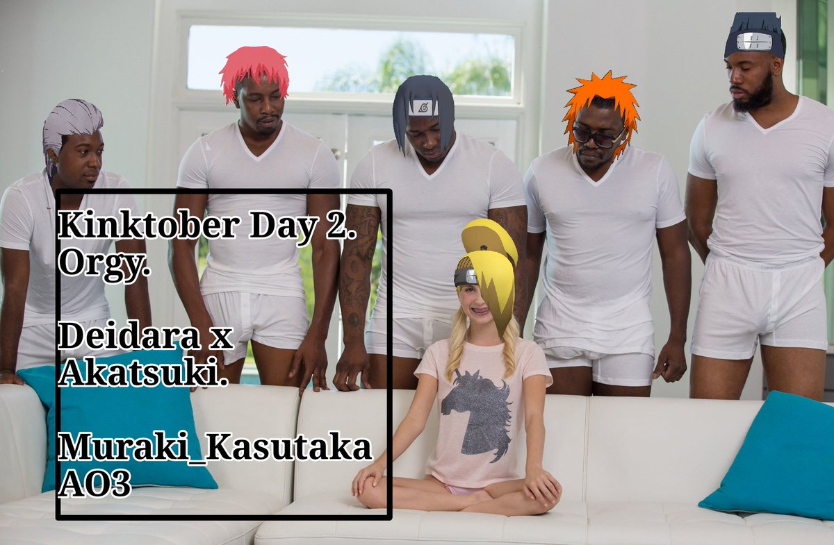 CMartemm's tweet photo. #kinktober Day 2. Orgy.
#Deidara x #Akatsuki.
https://t.co/xahYAIygrE
#fanfic #Naruto #itachi #Sasori #AO3 #sasodei #gangbangِ#itadei https://t.co/3FbbfCzwRK