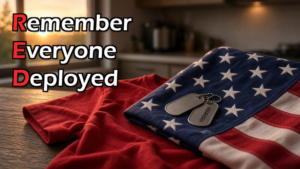 techpatriot74's tweet photo. ๐ฅ We Wear Red Today
Itโs October 2, 2026 and itโs R.E.D. Friday โ
Remember | Everyone | Deployed
We wear red, fly the flag, and never forget โ Freedom isnโt Free
Until They All Come Home ๐๐ป๐บ๐ธ
Who else is wearing red today?
#REDFriday #Military #SupportOurTroops https://t.co/yZ1dIXuEOT