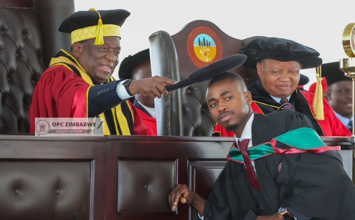 edmnangagwa's tweet photo. As Chancellor of all State Universities, I am immensely proud to preside over this milestone and confer degrees upon a remarkable cohort of 204 graduands who are ready to shape the future of our nation.

This year’s graduating class reflects our deep commitment to academic excellence, inclusivity, and national progress. We also pause to extend our deepest respect as we posthumously honour one special graduand whose legacy remains part of the MSUAS family.

As a premier institution dedicated to applied sciences, MSUAS continues to anchor our national vision. By producing practical, innovation-driven, and industry-ready graduates, this university is answering the call to drive Zimbabwe’s industrialisation and sustainable economic development.

To the Class of 2026: You have been equipped with the skills to innovate, lead, and build. Go forth and be the architects of a prosperous Zimbabwe!

Congratulations! Makorokoto! Amhlophe! 🇿🇼