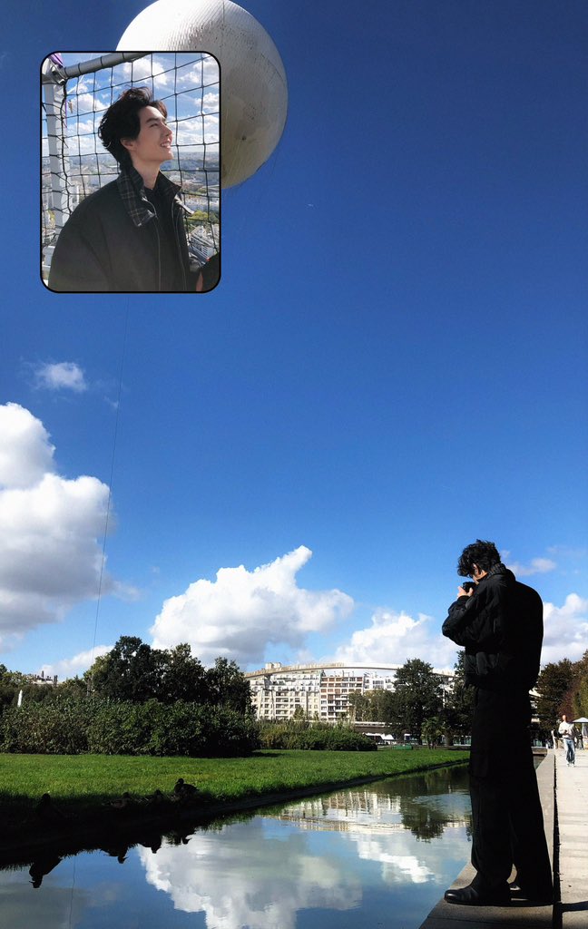 Zhan0Bo's tweet photo. yibo official weibo update: 

「Paris BO log」
“ i have to report this , wang yibo is blocking the camera! 🐶” https://t.co/qPew9yE1u1