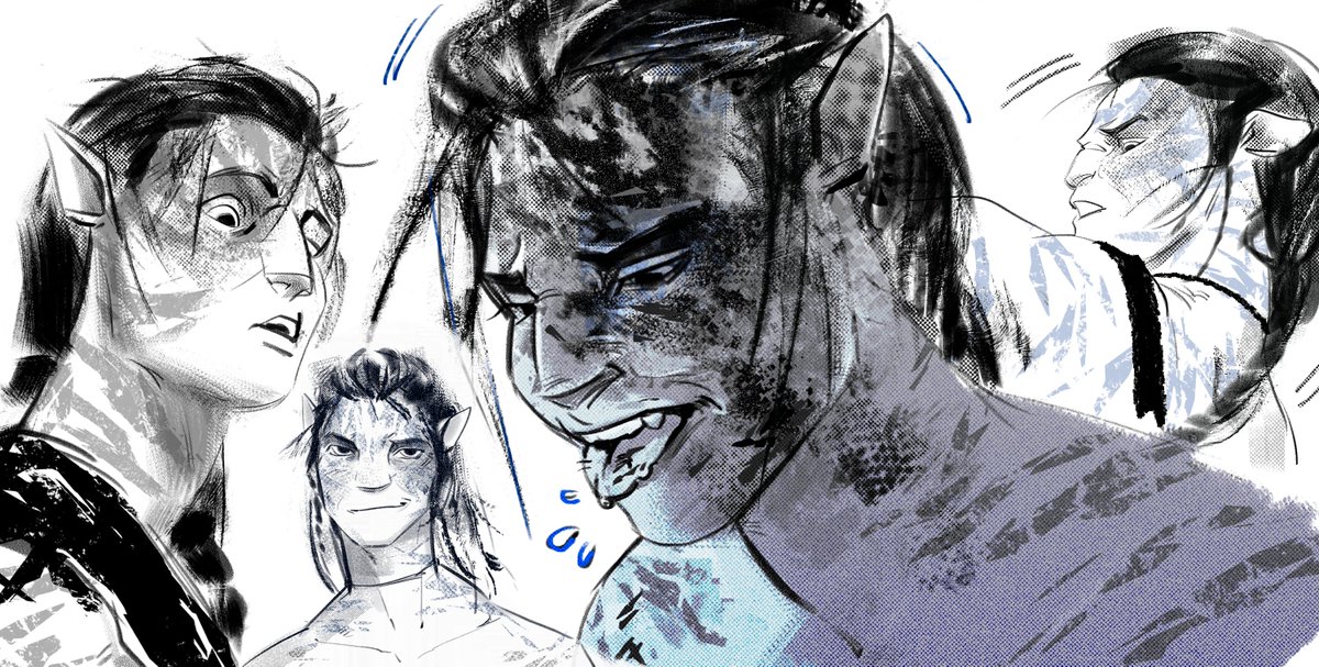 pokutian's tweet photo. #avatar 
I’m practicing by drawing frames from the movie https://t.co/gyHJ9CXWSb