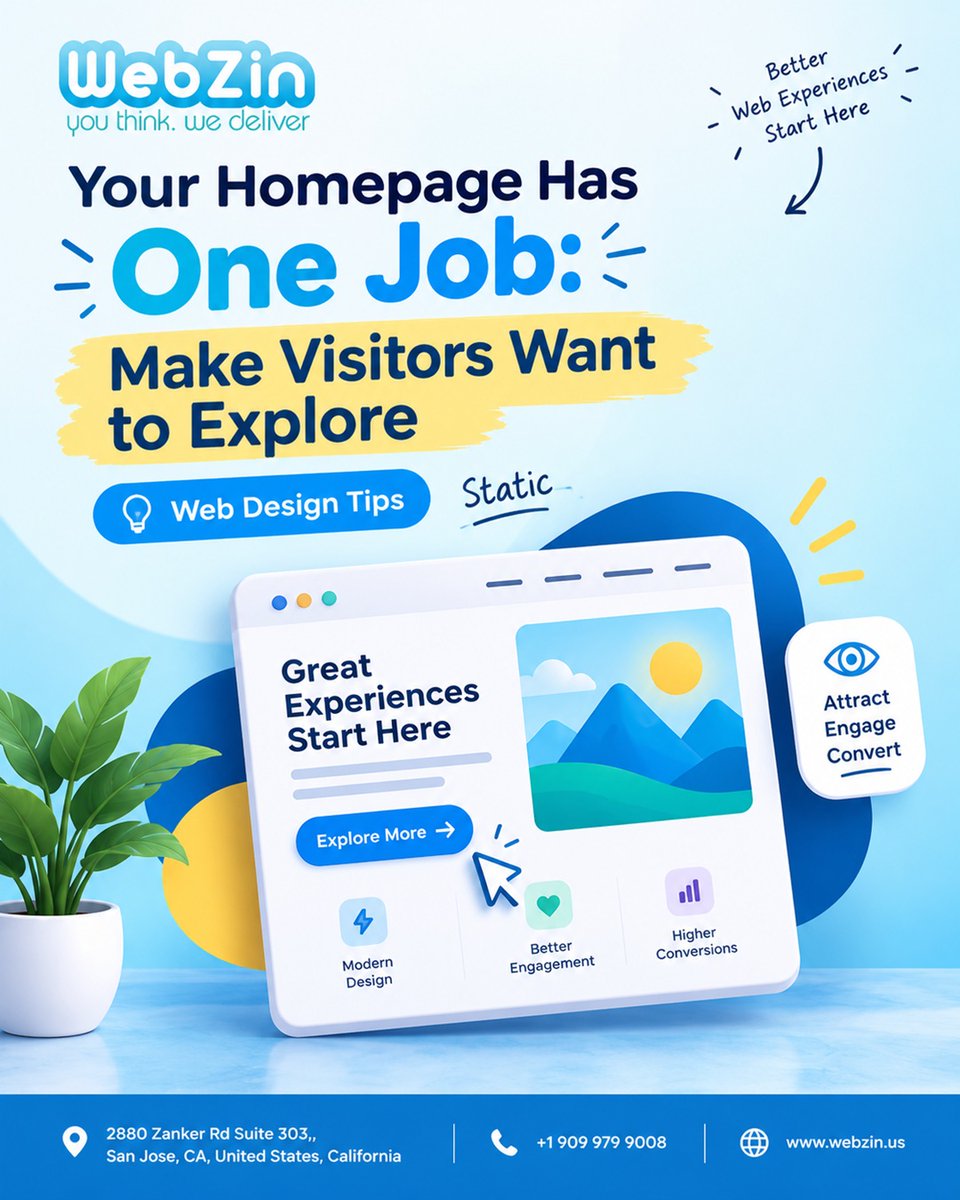 Webzin_us's tweet photo. Great design doesn't just attract visitors—it encourages them to stay, explore, and connect.
🚀 Ready to make your website work smarter?
🌐 https://t.co/pUl4yRXE1b
📞 +1 909 979 9008
#Webzin #WebDesign #HomepageDesign #WebDesignTips #UserExperience #UXDesign https://t.co/N9TOPCpSrx