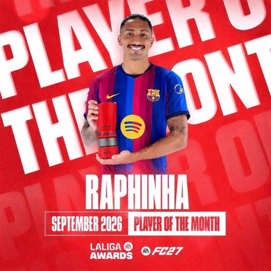 ultimate_kombo's tweet photo. Player of the Month August ✅
Player of the Month September ✅

Raphinha is on Fire this Season 🔥🔥🔥 https://t.co/fgdEpRjOmk