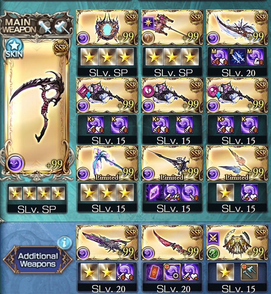kannaexe_gbf's tweet photo. [ソロモナス・闇ニーア・叩き台]

ソロモナス闇編成のたたき台です。ゾーシモス未所持なのでエレシュキガルで組みました。シスは敵対心・回避持ちなのでラスボスでも最低限のトリガー対策が可能です。ゾーシモスがある場合はウィザードオリジンで最初にレイを起用するのがいいと思います。
終末アビ渾身、破壊通常です。
基本の考え方は、次の記事をば。https://t.co/Sjjyxsn2Cg