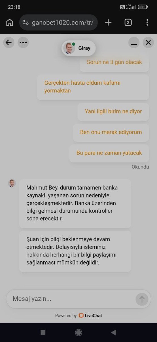 sitelerifsa1's tweet photo. Gelen şikayet mesajı ‼️ 

🚨 #GANOBET Dolandırıcıdır ‼️‼️

30.09.2026 tarihinde #Ganobet’e arka arkaya 10.000 + 10.000 + 10.000 TL, ardından 20.000 TL yatırım yaptım. Bakiyem 61.000 TL’ye ulaştı.

61.000 TL çekim talebi verdim. Çekim işlemde göründü, ardından “ödendi” bilgisi yazıldı. Ancak aradan 3 gün geçmesine rağmen param hesabıma geçmedi.

Her sorduğumda “gönderici hesapta banka kaynaklı sorun var, mesai saatleri içerisinde bankadan haber gelecek” denilerek oyalanıyorum.

Ödendi görünen 61.000 TL neden 3 gündür hesabıma geçmiyor?

📌 Bu yaşadıklarım kendi deneyimimdir. Elimde işlem kayıtları ve yazışmalar bulunmaktadır.

⚠️ Yatırım yapmadan önce dikkatli olun ve yaşananları mutlaka araştırın.
@gnsosyal

#Ganobet