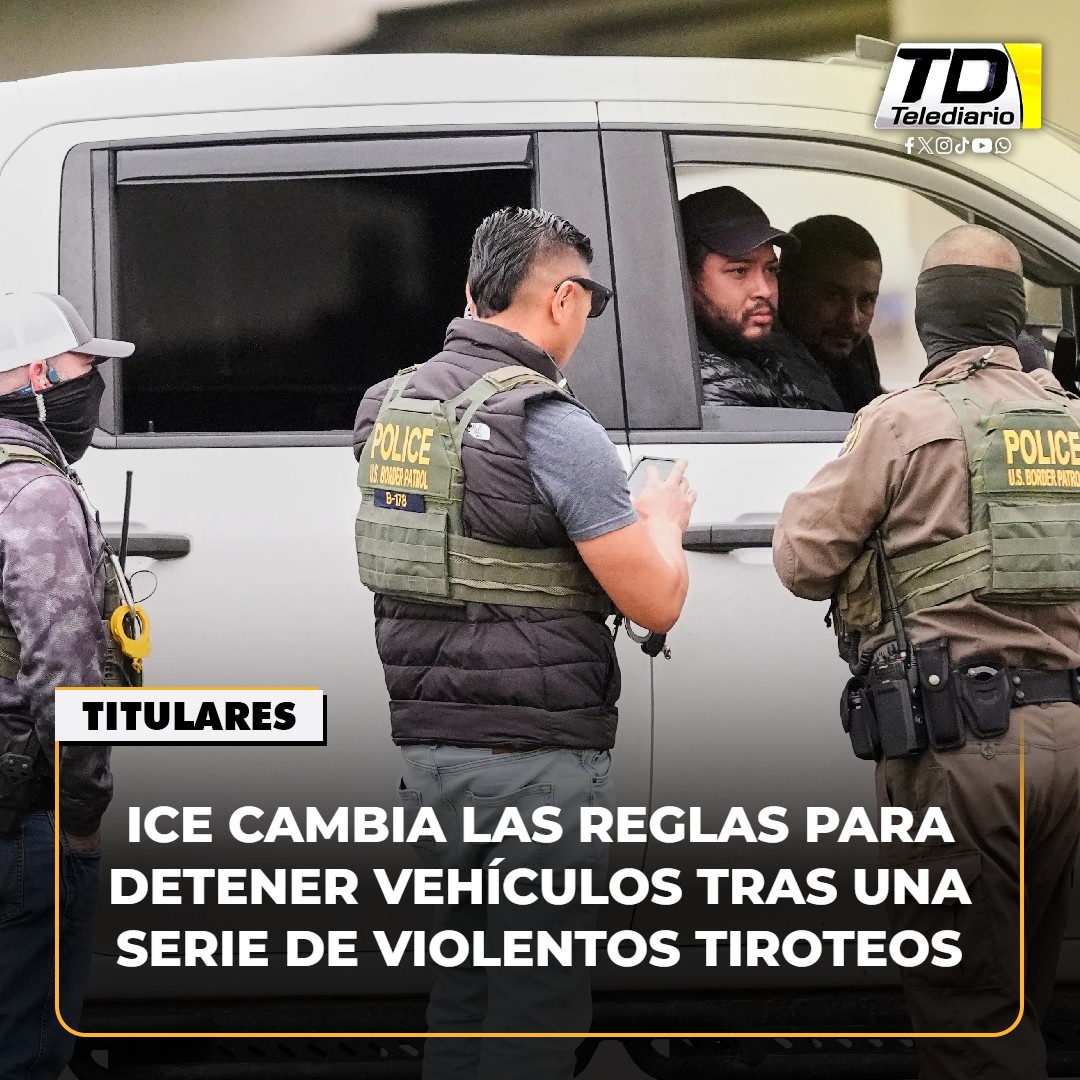 TelediarioGT's tweet photo. https://t.co/u8XZ460MmN ⬅ ICE ajusta las reglas para detener vehículos tras violentos #tiroteos 🚨 https://t.co/z9KvDDZKNT