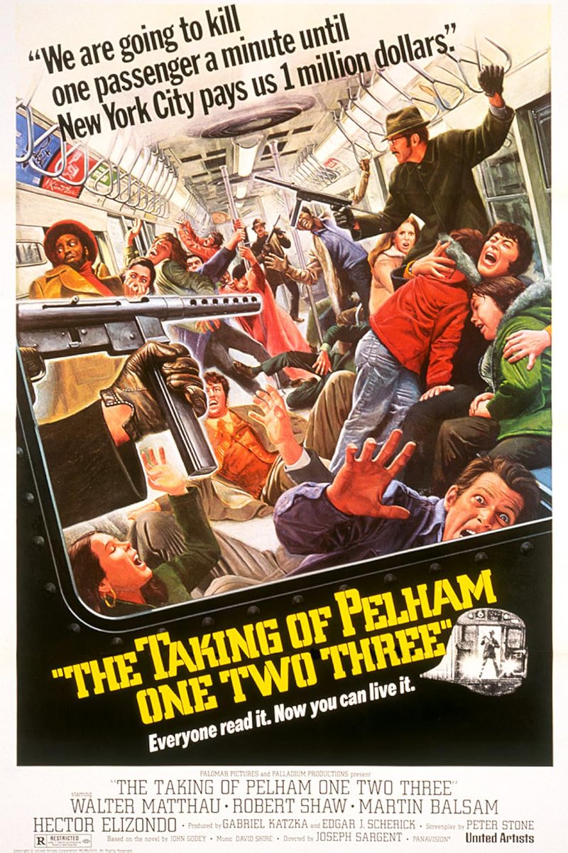landofthe80s's tweet photo. "The Taking of Pelham One Two Three" starring Walter Matthau, Robert Shaw, Martin Balsam and Héctor Elizondo premiered in theaters today in 1974. 

BITE-SIZED FACT | The thriller follows a group of criminals who hijack a New York City subway train and demand a ransom from the city. #70s