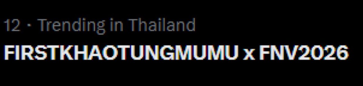 FirstKhaoFans's tweet photo. Highest Rank 📈| @Firstkpp @myktnw 

FIRSTKHAOTUNGMUMU x FNV2026 

#1 Sri Lanka 🇱🇰 
#12 Thailand 🇹🇭 
#16 Indonesia 🇮🇩 
#19 Worldwide 🌍
#29 Vietnam 🇻🇳 

#GMMTVFANIVAL2026HappyFamilyxFK 
#FirstKhaotung  #เฟิร์สข้าวตัง https://t.co/6QzC0hGWZv