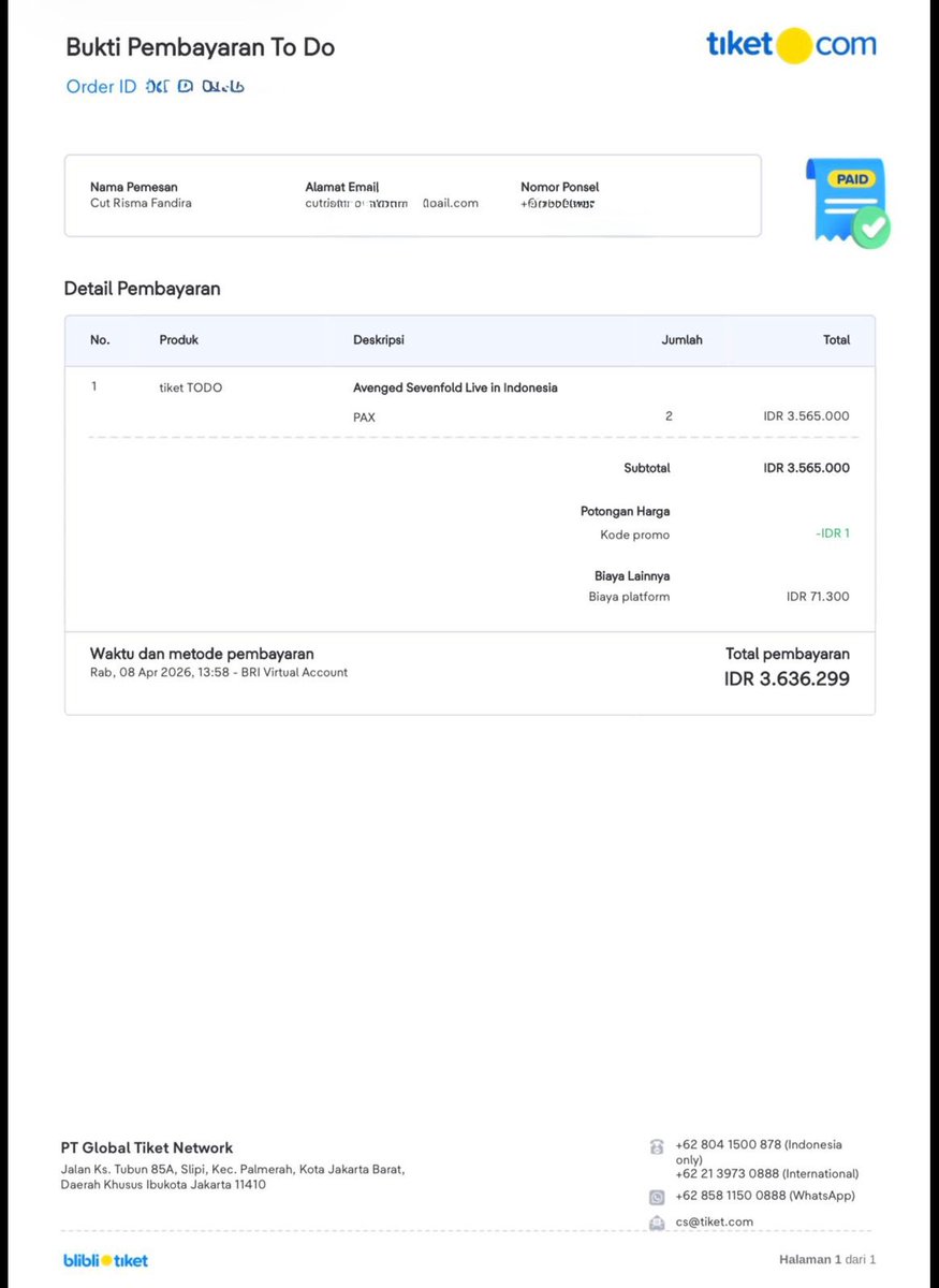 risma_0730's tweet photo. WTS ‼️‼️
WANT TO SALEE ‼️‼️‼️

tiket konser a7x avenged sevenfold jakarta ‼️
2 tix : cat 2 center
jual rugiiiii
alasan jual berhalangan hadir, semua data atas nama saya pribadi, semua proof akan saya berikan setelah pakat 
yang minat boleh dm yaaa https://t.co/26jKttSYV0