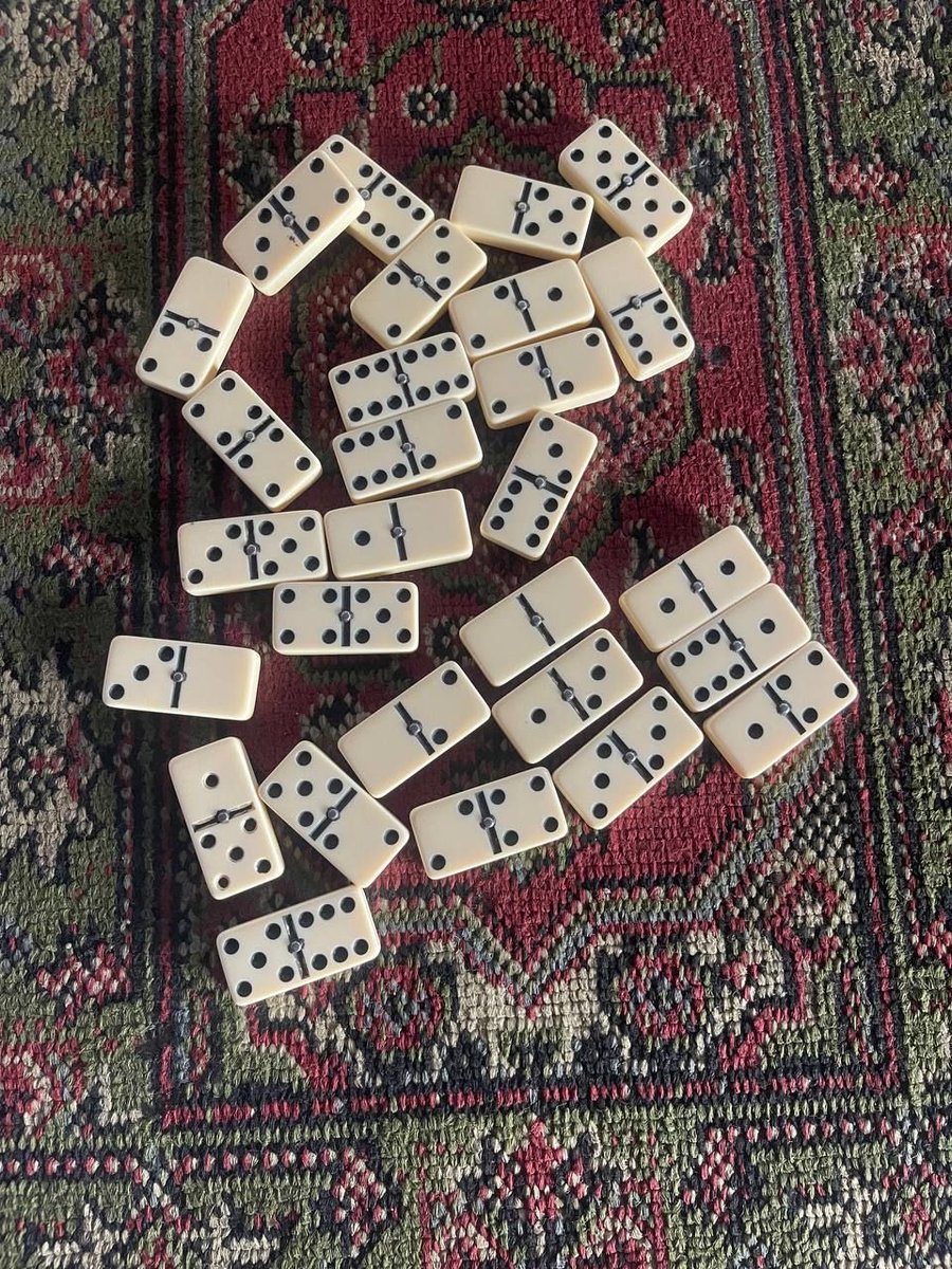 tarithecowrie's tweet photo. did you know that the game dominoes or ‘playing bones’ is a form of divination? 

our ancestors called dem bones similar to osteomancy. 🦴#HoodooHeritageMonth 

dominoes are historically made from animal bones , horns &amp; ivory 👁️. https://t.co/DvmWcntRrl
