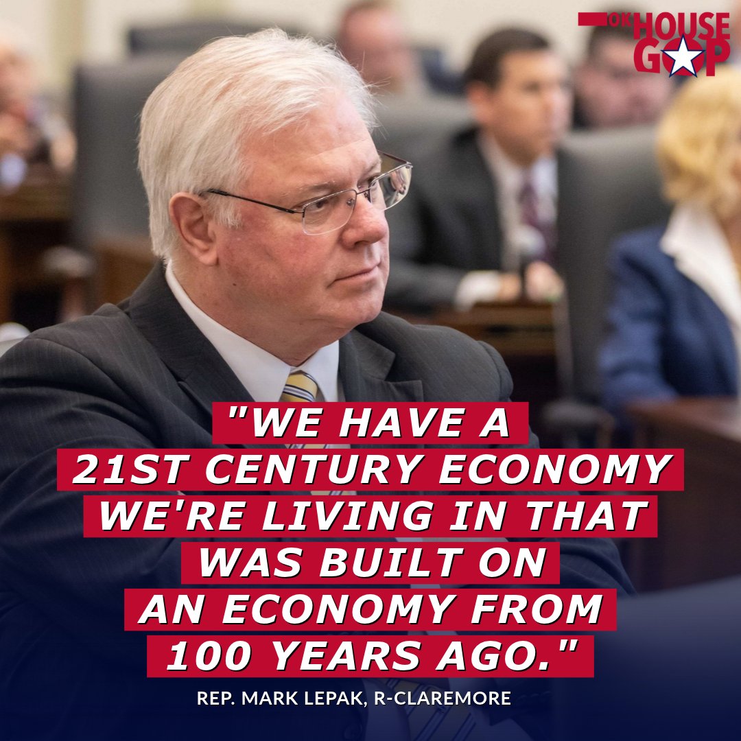 OKHouseGOP's tweet photo. Rep. Mark Lepak hosted an interim study examining how Oklahoma taxes Software as a Service, digital memberships and whether Oklahoma's tax code should be updated to reflect the growing shift toward digital products and services. 

Read more: https://t.co/SrfCgswaxj https://t.co/CO1JJnXk6Q