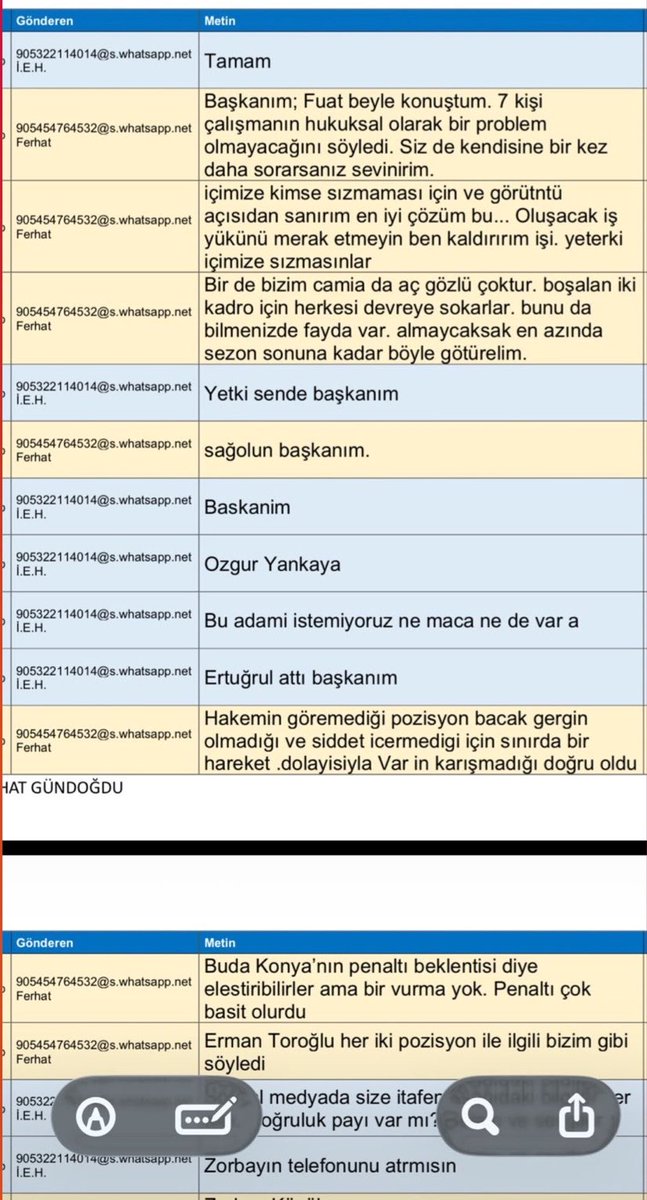 Insider_Usr's tweet photo. Ertuğrul Doğan, Özgür Yankaya’yı istemediğini İbrahim Hacıosmanoğlu’na mesaj yoluyla bildiriyor.

İbrahim Hacıosmanoğlu da bu talebi MHK Başkanı Ferhat Gündoğdu’ya iletiyor ve “Trabzonspor bu hakemi istemiyor” diyor. https://t.co/nvUiJ2vJVh
