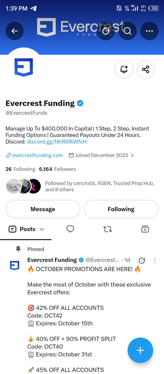 Suleh101's tweet photo. @abdul_mde @EvercrestFunds Done ✅@abdulmde @SpeedouForex https://t.co/ZqmxMXJrBf