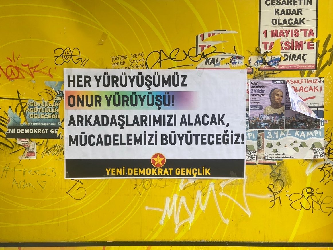 ydgiletisim's tweet photo. *Ankara 

Son yıllarda sistematik şekilde  LGBTİ+lar üzerinden üretilmeye çalışılan korku ve nefret duvarlarını örgütlü mücadelemiz ile yıkacağız! Operasyonlar ile tutsak edilen tüm lubunyaların yanındayız.🏳️‍🌈🏳️‍⚧️

Tutsak Lubunyalara Özgürlük!
Bijî Berxwedana Lubunya! https://t.co/cbAOSzp05b