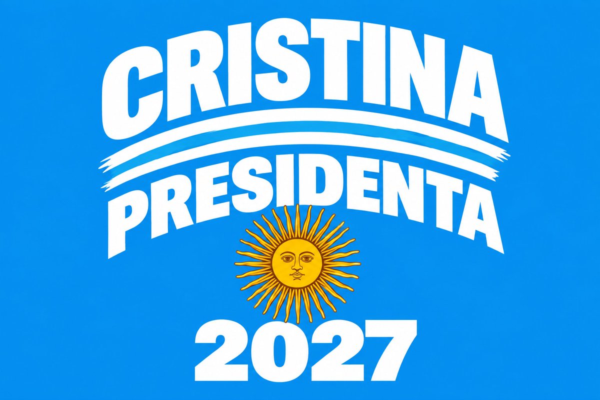 JonaArgentinaOK's tweet photo. Comparto
 estas dos versiones del diseño “CRISTINA PRESIDENTA 2027”,
 en blanco y azul,
 para quienes quieran plotear 
y utilizar en remeras, gorras u otros soportes.

📅 17 de octubre
📍 San José 1111
🕕 18:00 hs

Diseños listos para imprimir y llevar. https://t.co/Dhh9qxtt2O