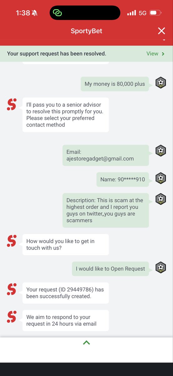 Ajaosenior's tweet photo. #sportybet are the highest scammer ever,,after losing over 100k to you guys…I played a game and I won 80,000 plus and you end up voiding a game that won 0-3 which carried over 2.5 and you end up crediting me 42,000… if you know what you’re doing avoid #SportyBet they’re scammer https://t.co/RHsZuH843R