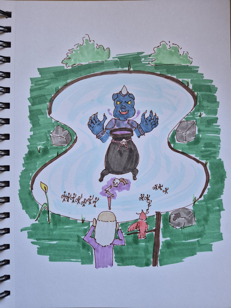 LizeAssep's tweet photo. Día 2: Kaepora revela una visión.
(Parece que Ganon dice: ¡Mi ejército, mi ciela!)
#linktober #linktoberquest #linktober2026 https://t.co/3GGhutA0Ea
