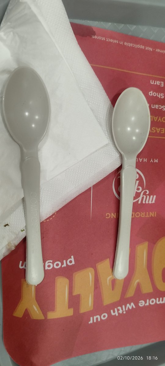 sandeepmaini108's tweet photo. With due respect @haldiramfoods @HaldiramSnacks plastic spoons is not good for customer and their future.

@unityonemall https://t.co/fpT1oIdVbn