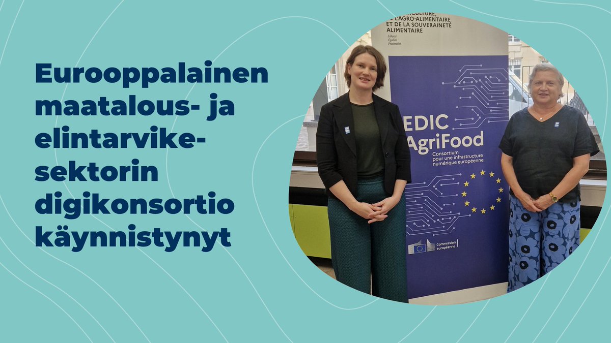 mmm_fi's tweet photo. Eurooppalainen maatalous- ja elintarvikesektorin digikonsortio on saanut Euroopan komission hyväksynnän. Suomi liittyy konsortioon perustajajäsenenä. #maatalous #EDICagrifood https://t.co/fchr8mGnxe https://t.co/rHb6Z3cuWR