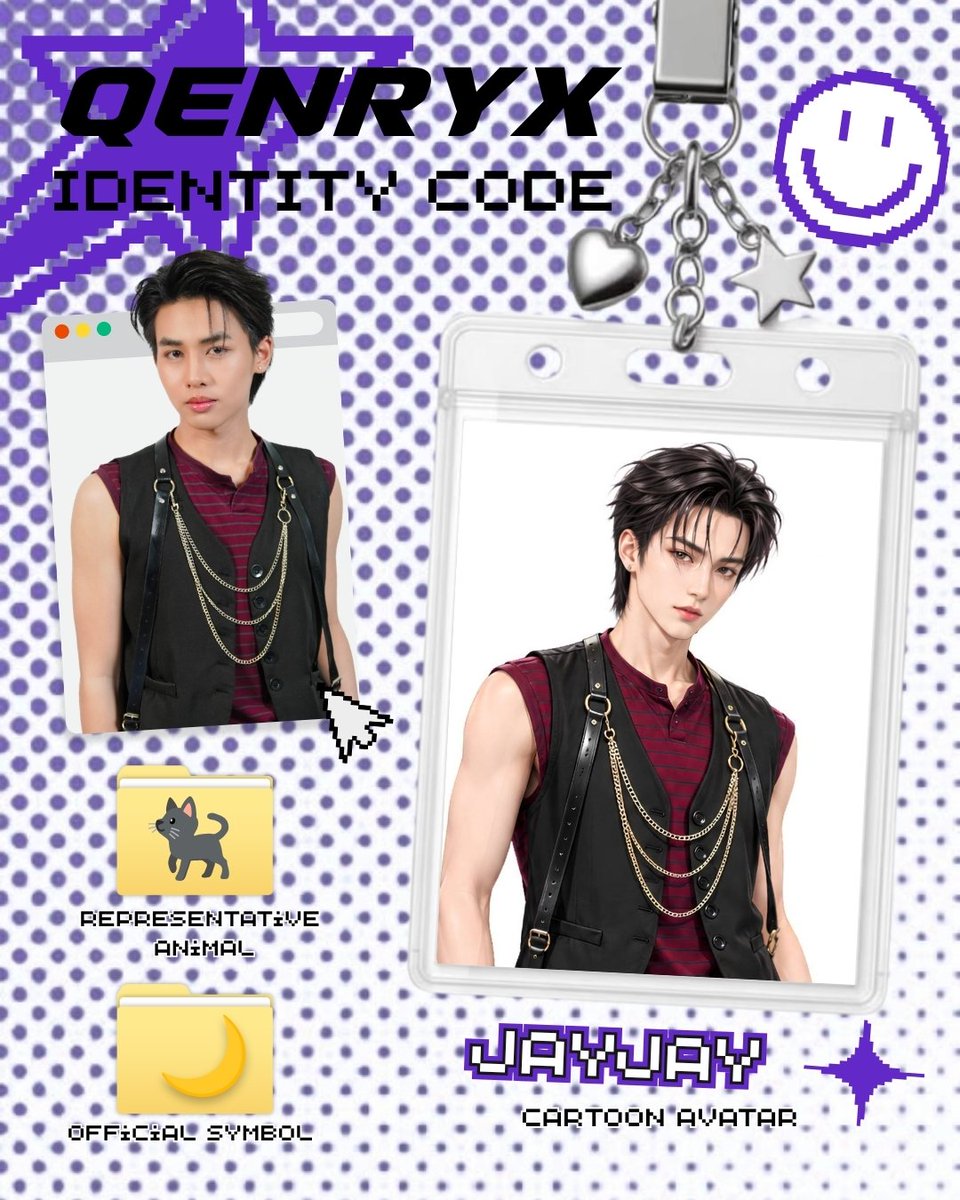 QENRYXOFFICIAL's tweet photo. Identity Code Official — JAYJAY 🌙
ประกาศอย่างเป็นทางการแล้วค้าบ 📢
#JAYJAY_QENRYX
#QENRYX
#ViralHitsMusicVision
#TVHArtist https://t.co/aSlB72TvbS