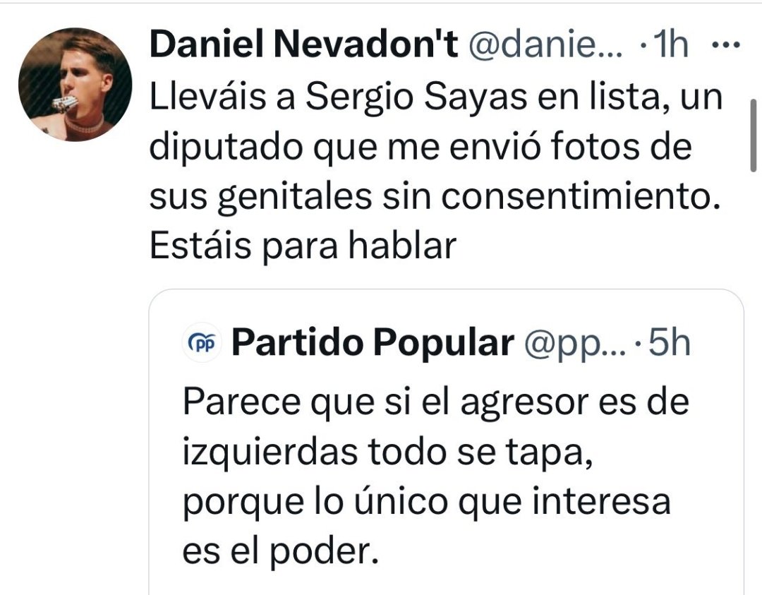 PabloWolfie's tweet photo. @sergiosayas @EsterMunoz85 Tú agredes mandando fotopollas tránsfuga https://t.co/03ChN43Xms