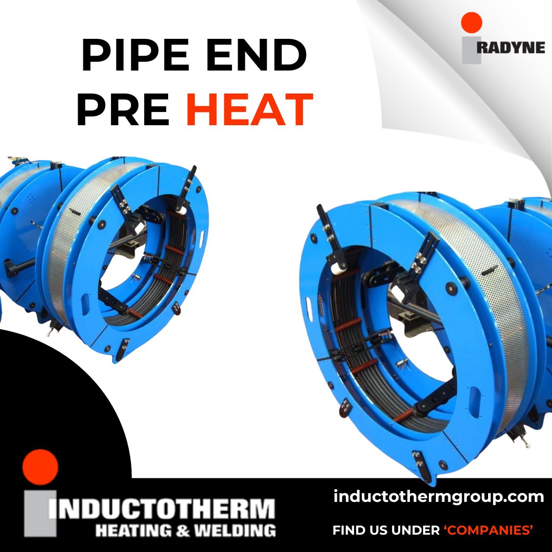 InductothermHW's tweet photo. Our induction Pipe End Pre Heat equipment facilitates the heating of pipe ends prior to welding. Placing narrow band coils over the pipe ends enables the pipes to be butted up against each other prior to the introduction of the line-up clamp. 
https://t.co/ogEKtTZ66o
#Induction https://t.co/ygKg0THuA5